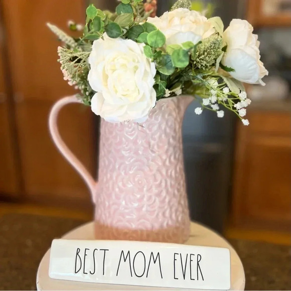 NEW 2 Piece SET Rae Dunn BEST MOM EVER / LOVE Desk Plaque & Tray Office/Organize - Picture 3 of 14